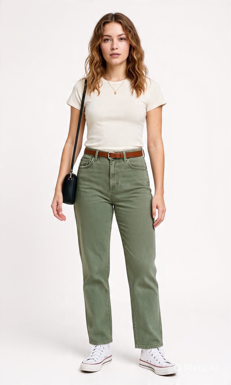 Women Relaxed Fit Olive Green Casual Denim Jeans other