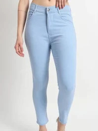 Women Slim Fit Sky Blue Denim Jeans
