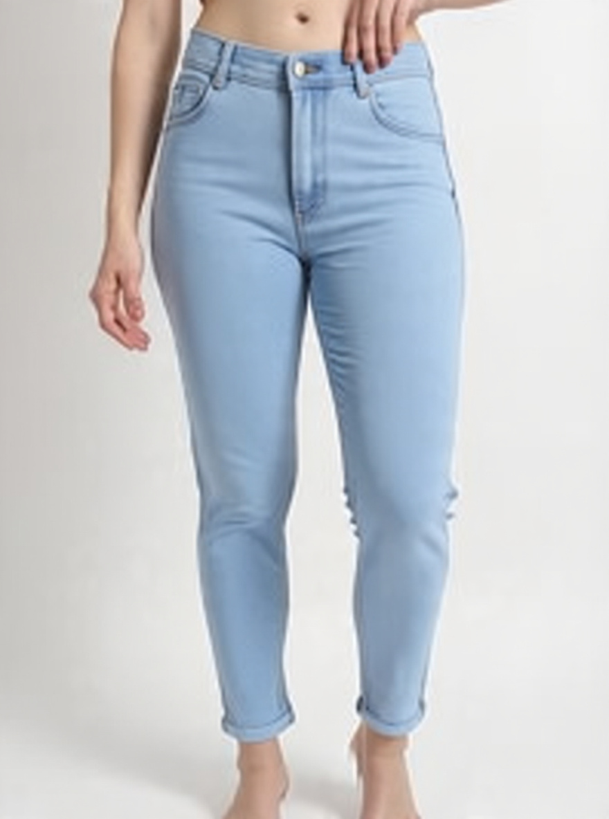 Women Skin Fit Sky Blue Denim Jeans