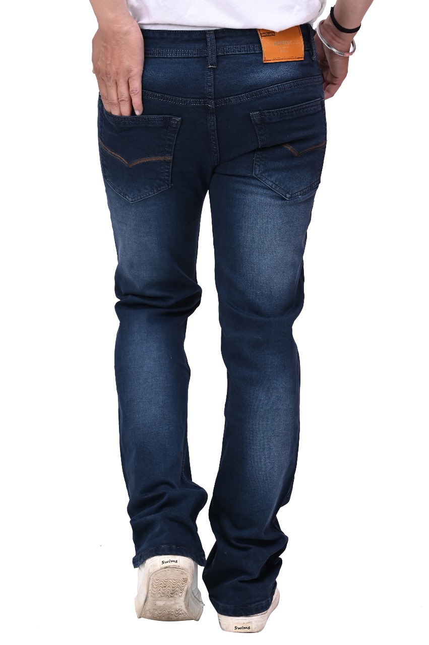 Denim Blue Bootcut Jeans for Men - Right Side